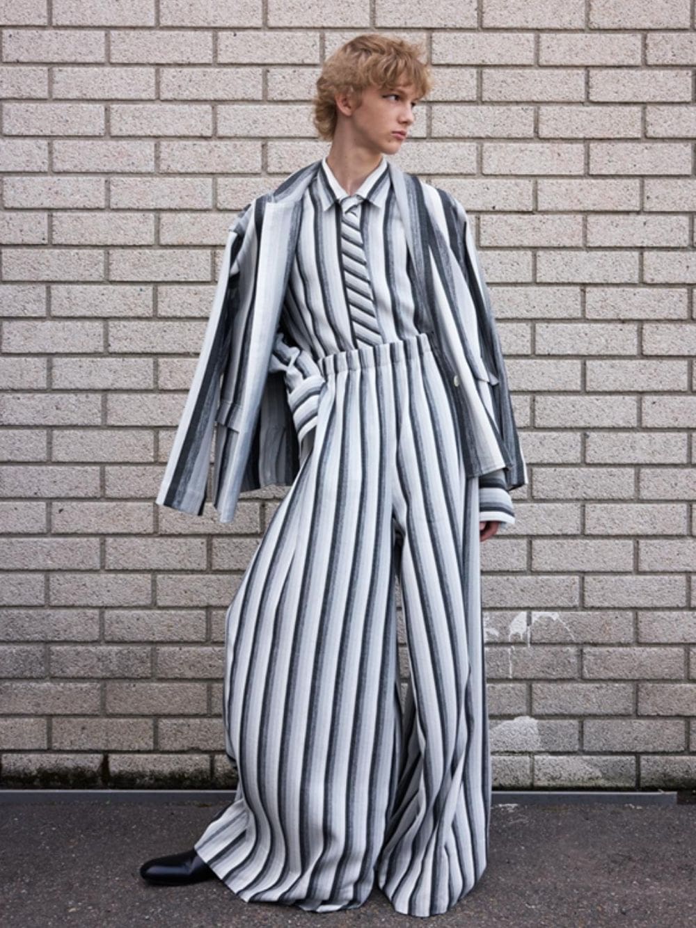 French Cuff Stripe 2 Long-Sleeved Shirt