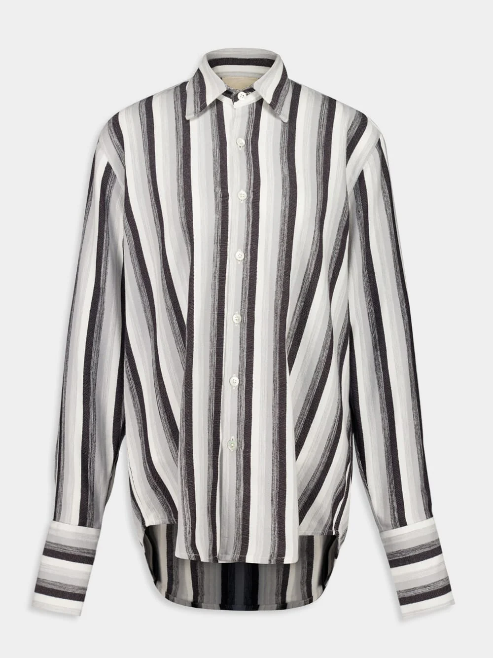 French Cuff Stripe 2 Long-Sleeved Shirt - Image 2