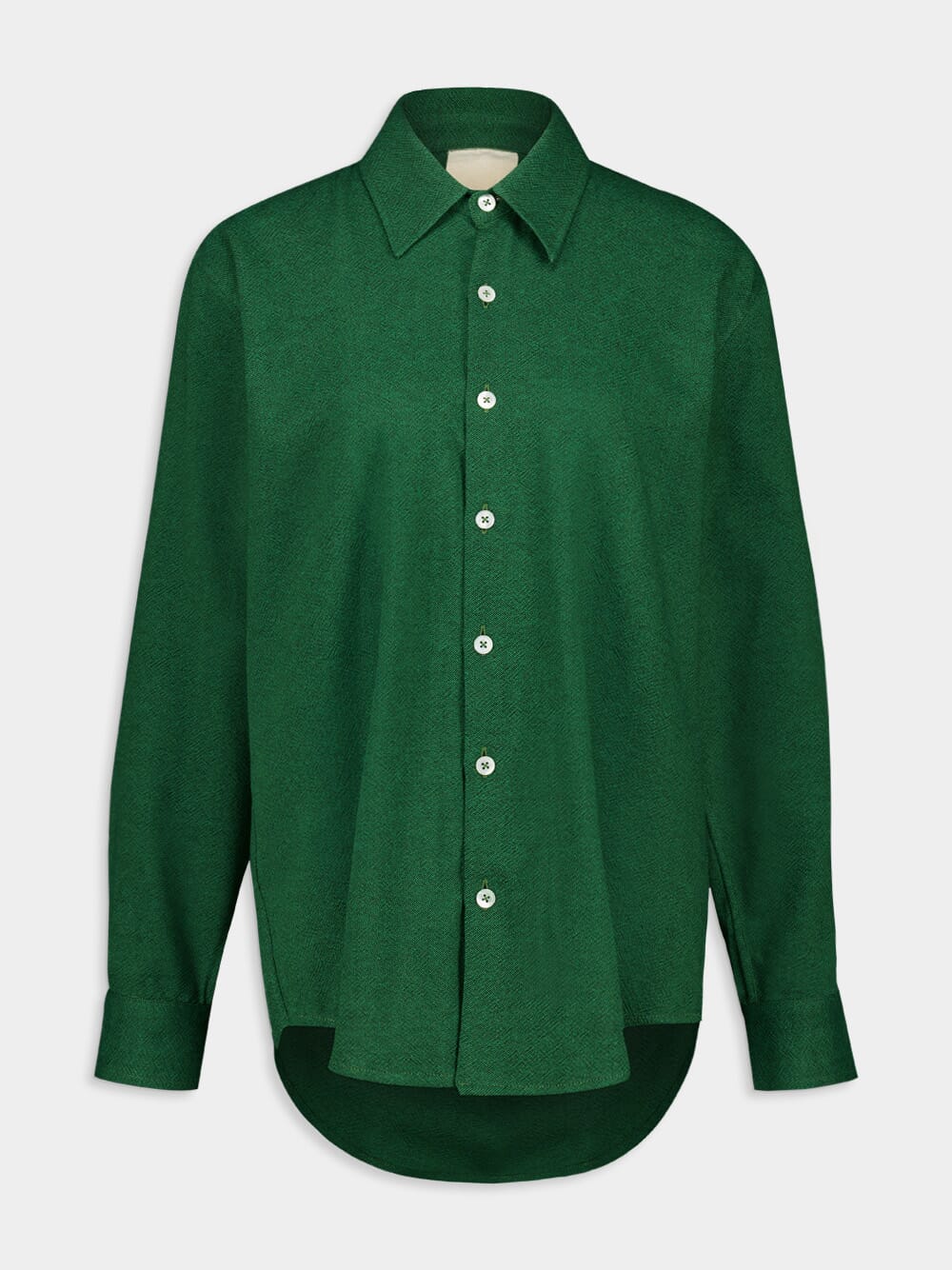 Kelly Green Button-Down Long-Sleeved Shirt