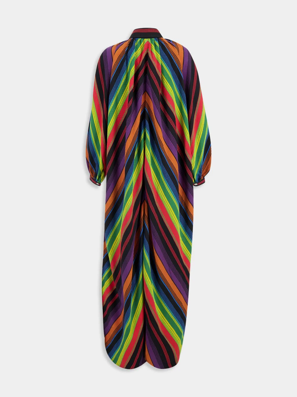 Stripe 44 Maxi Dress with Small Point Collar Touareg - Image 2