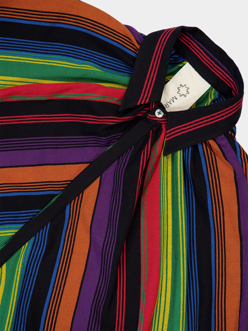 Stripe 44 Maxi Dress with Small Point Collar Touareg - Image 3