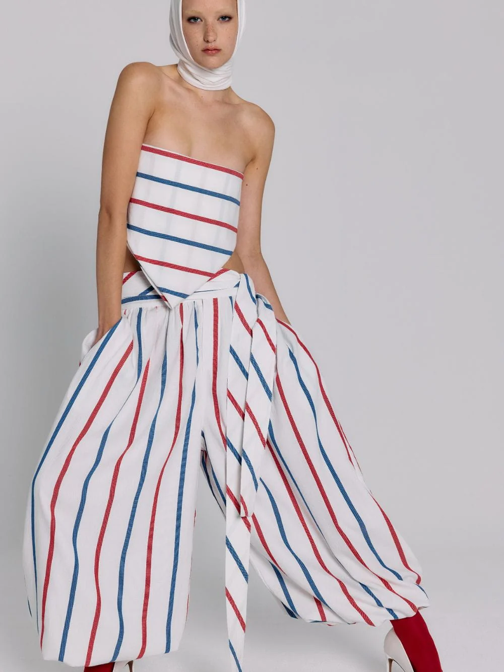 Stripe 57 The Triangle Cotton Sleeveless Top - Image 2