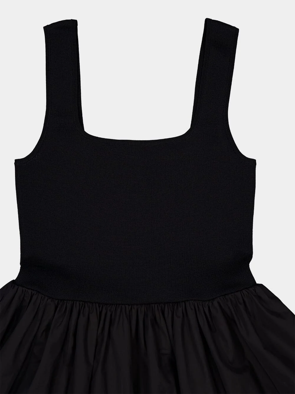Black Knit and Cotton Dress - Image 6