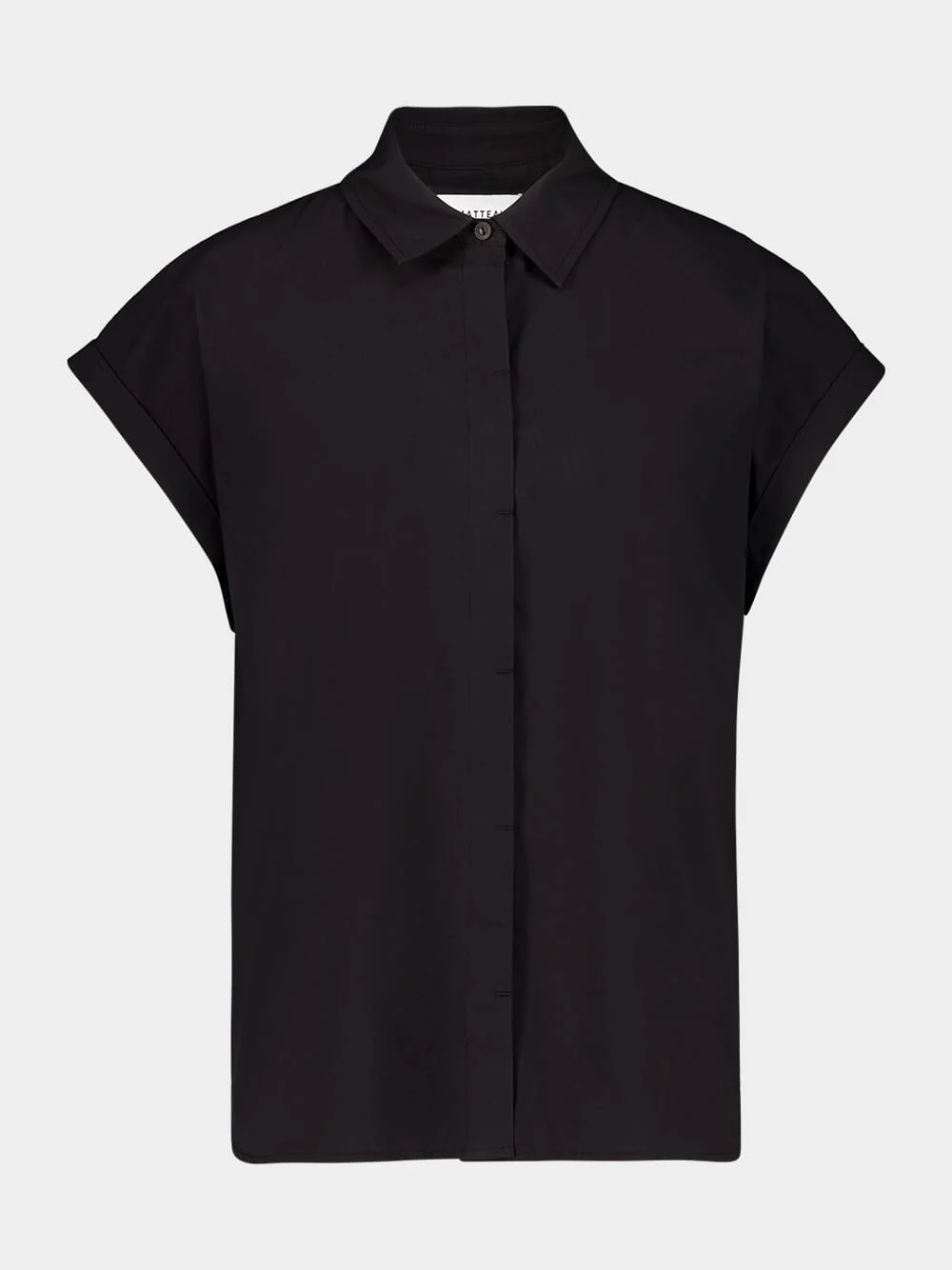 Black Relaxed Sleeveless Shirt