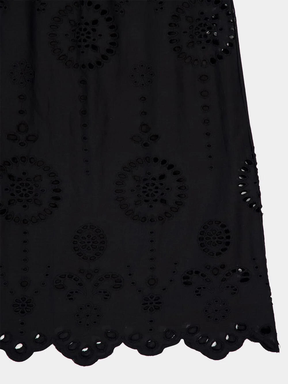 Black Strapless Knit and Broderie Dress - Image 7