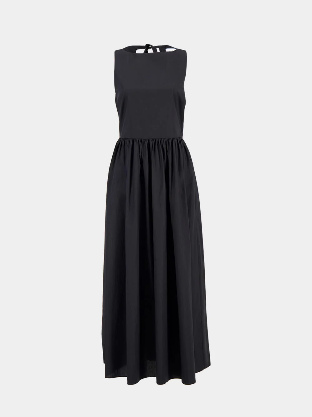 Black Tie Back Midi Dress - Image 2