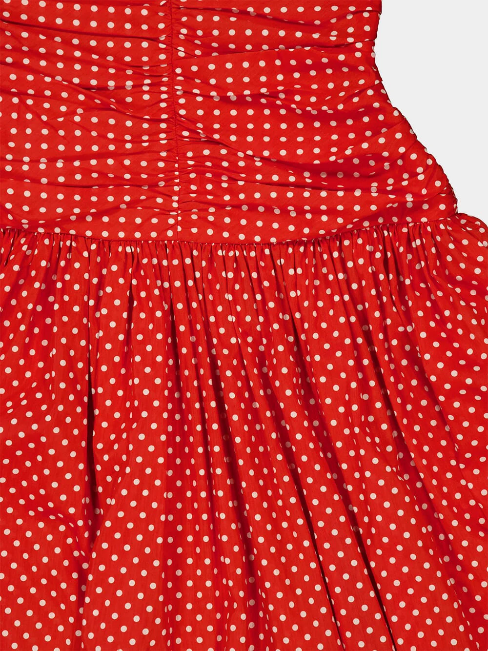 Tomato Polka Dot Gathered Drop Waist Dress - Image 6