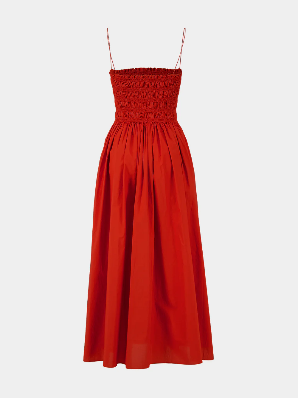 Tomato Shirred Bodice Midi Dress - Image 3