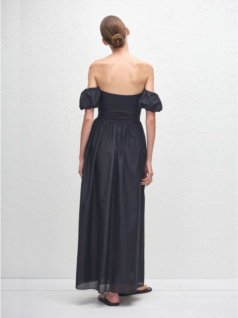 Black Off Shoulder Midi Dress - Image 3