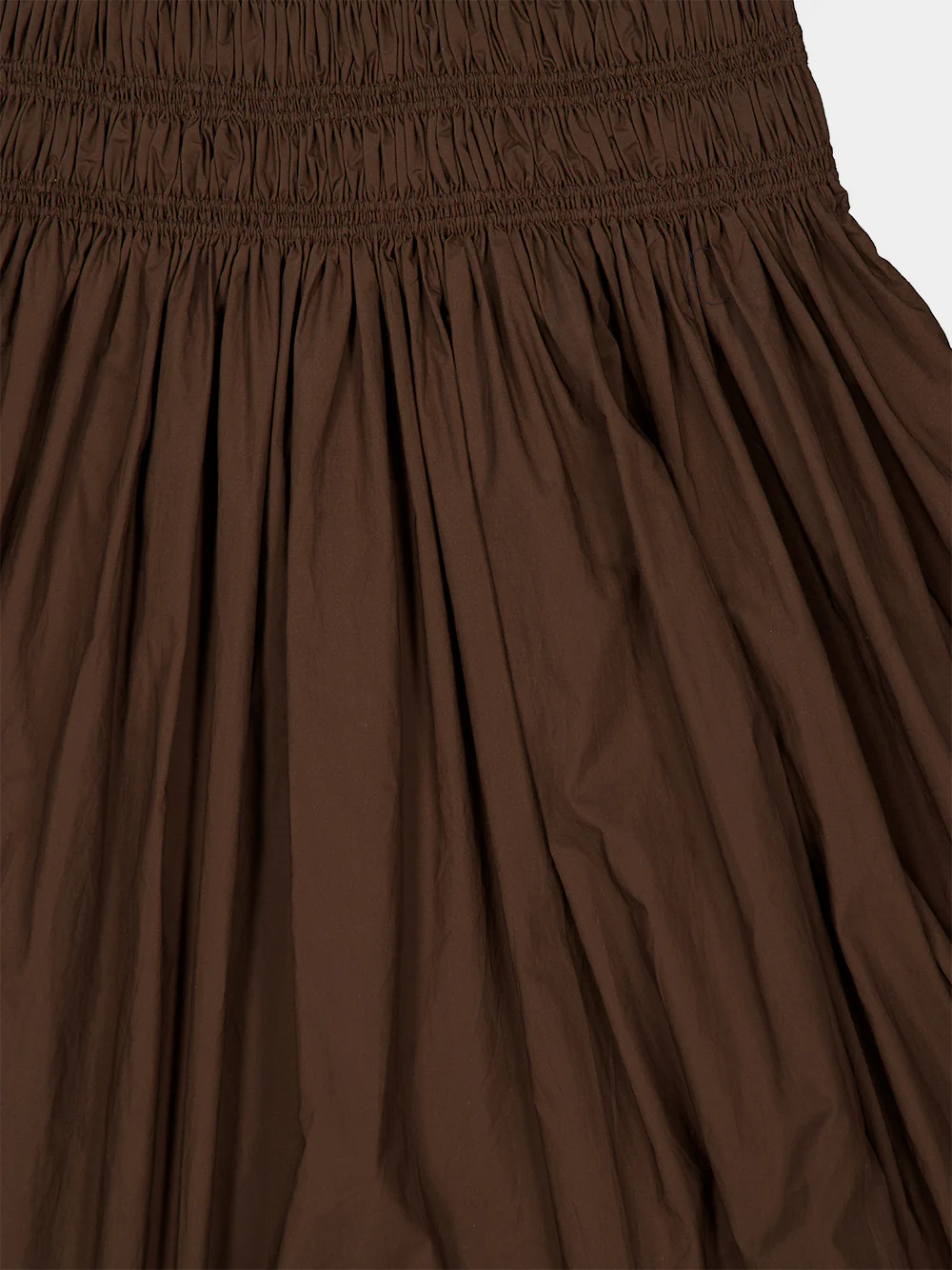 Chocolate Brown Shirred Maxi Dress - Image 4