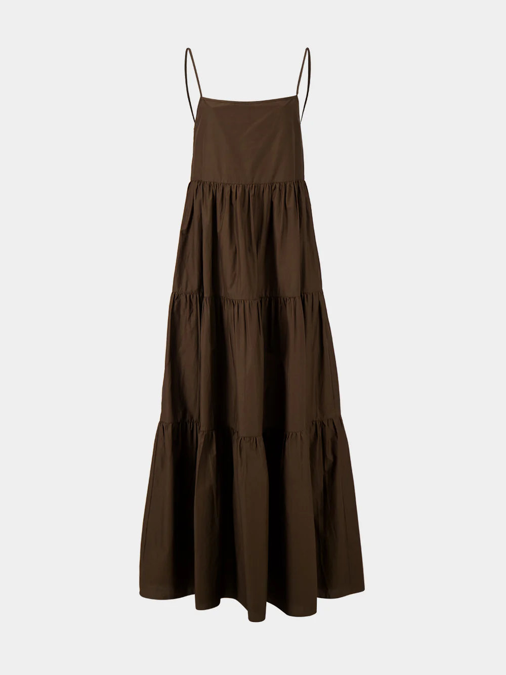 Chocolate Tiered Low Back Sundress - Image 2