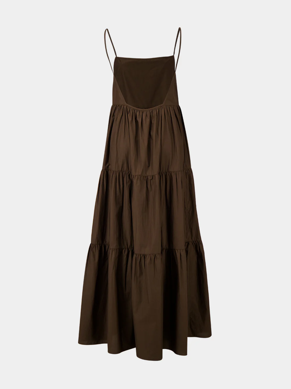 Chocolate Tiered Low Back Sundress - Image 4