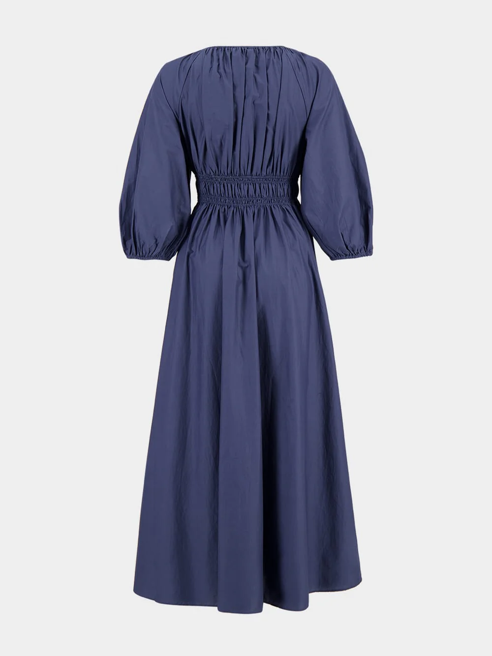 Dusk Shirred Plunge Button Dress - Image 3