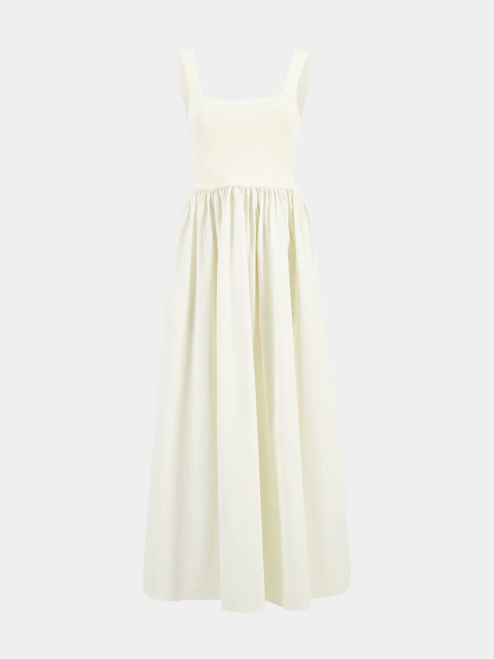 Ecru Knit and Cotton Dress - Image 2