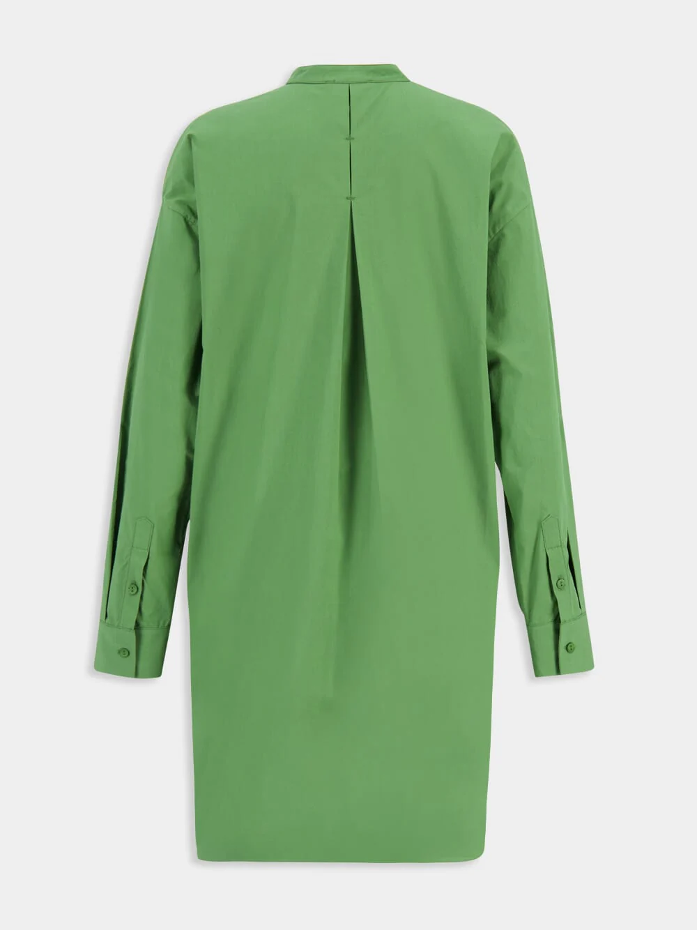 Green Popover Mini Shirt Dress - Image 3