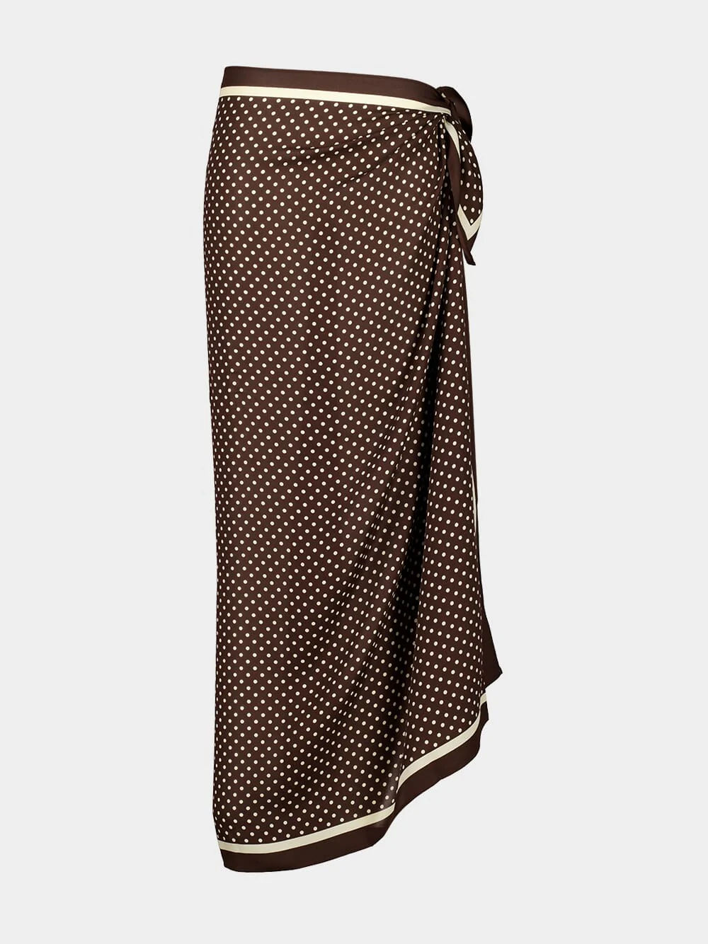 Polka Dot Chocolate Silk Sarong