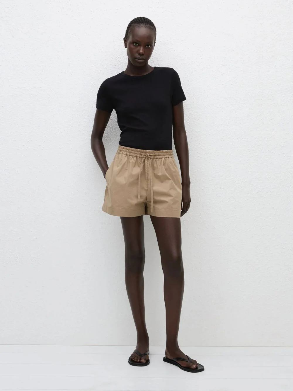 Stone Beige Relaxed Shorts