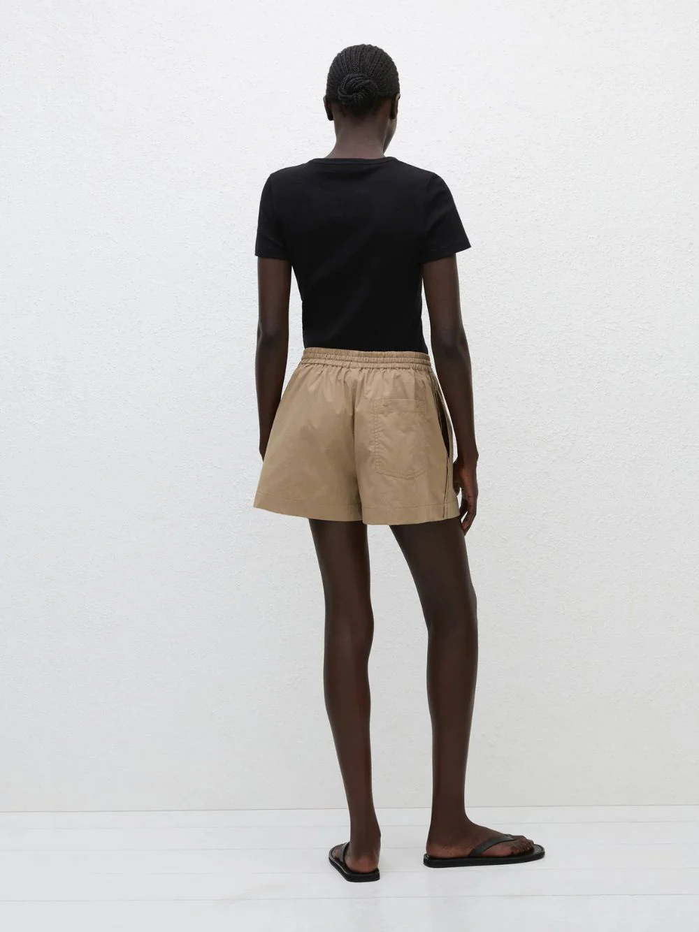 Stone Beige Relaxed Shorts - Image 3