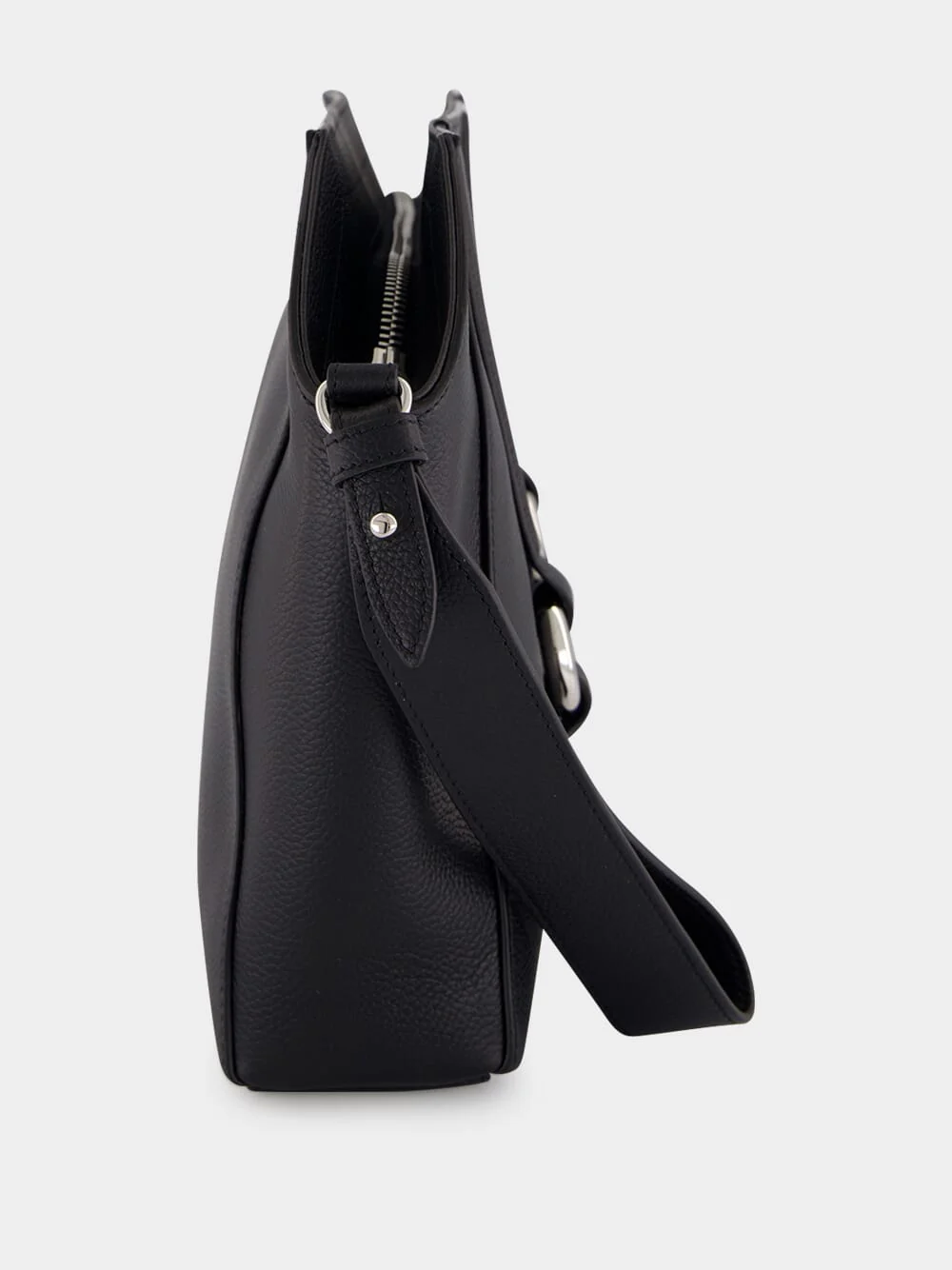 Black Farringdon Calfskin Leather Pouch - Image 3
