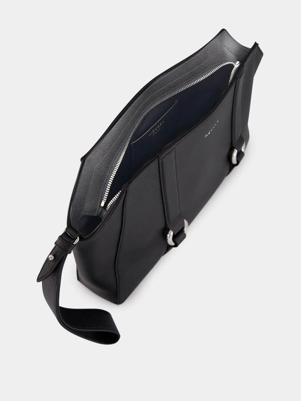 Black Farringdon Calfskin Leather Pouch - Image 5