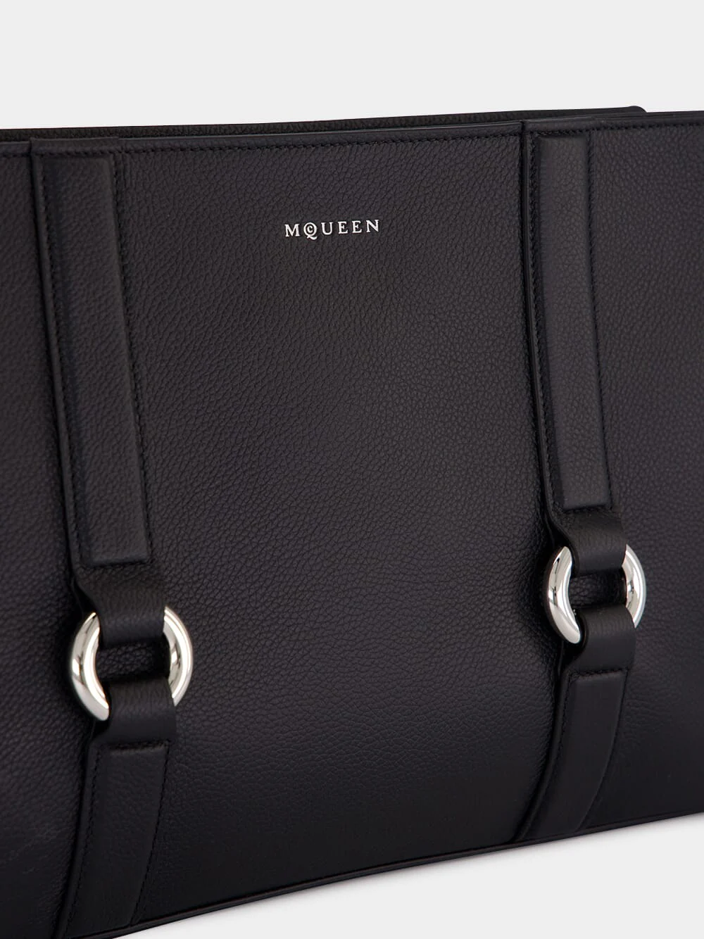 Black Farringdon Calfskin Leather Pouch - Image 6