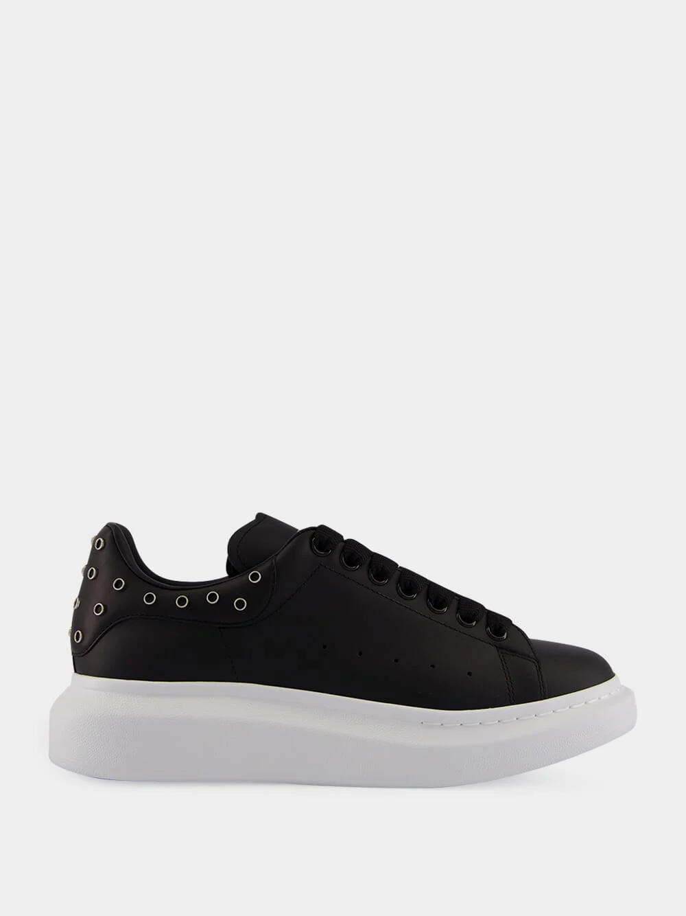 Black Oversized Leather Sneakers