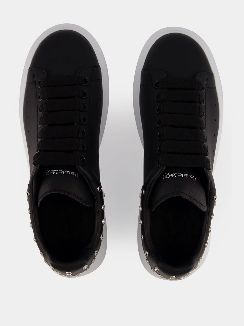 Black Oversized Leather Sneakers - Image 4