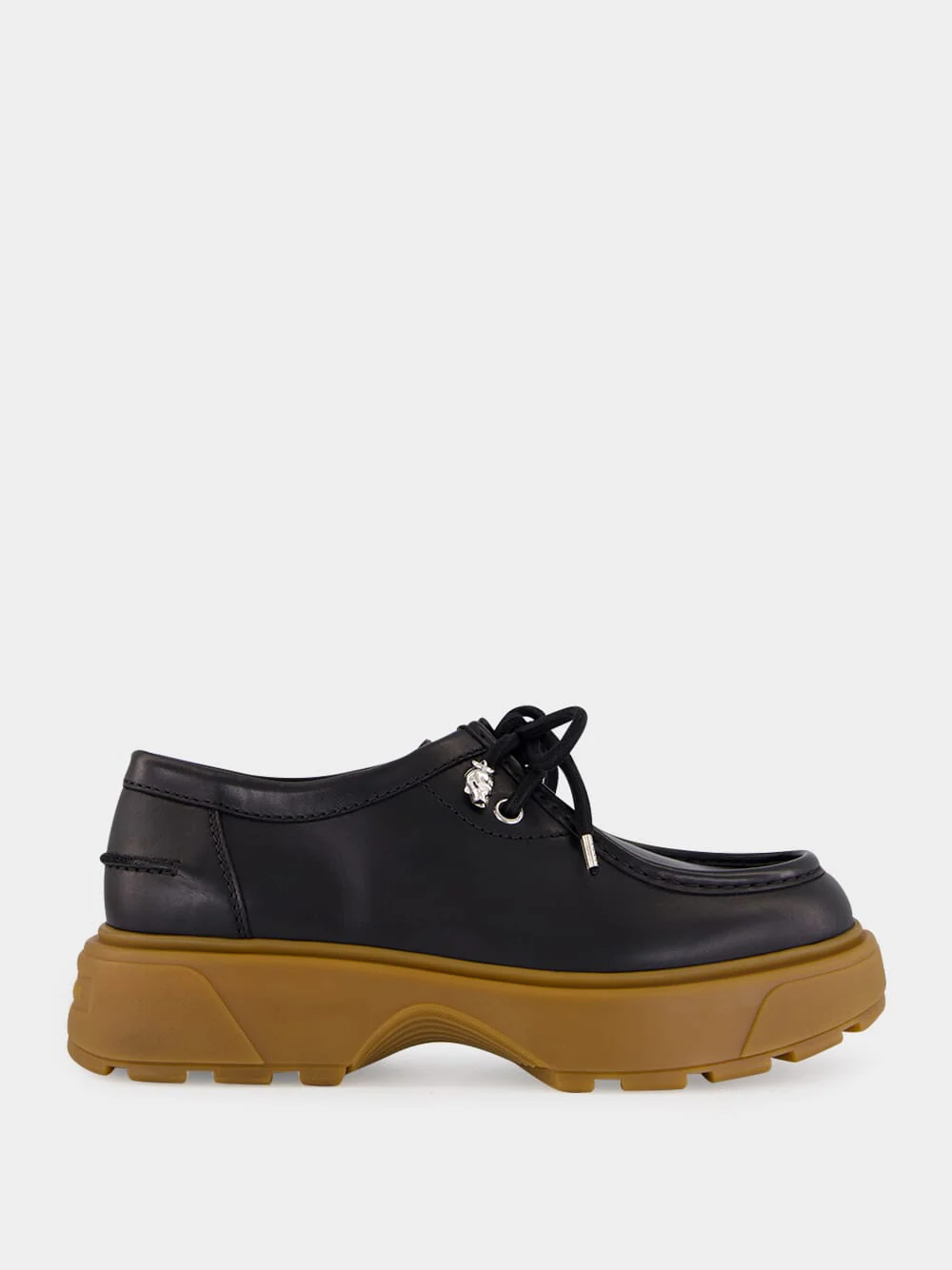 Black Rover Leather Lug Sole Shoes