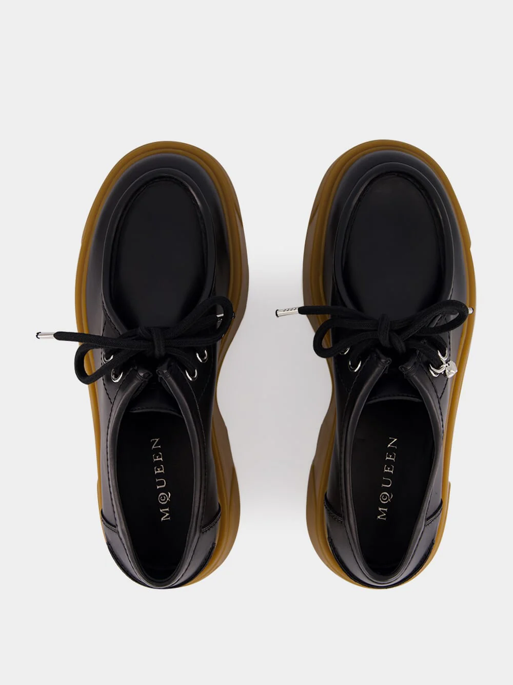 Black Rover Leather Lug Sole Shoes - Image 4