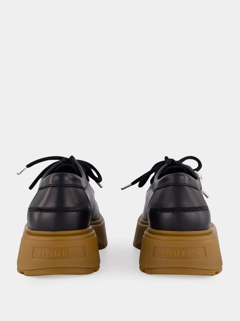 Black Rover Leather Lug Sole Shoes - Image 5