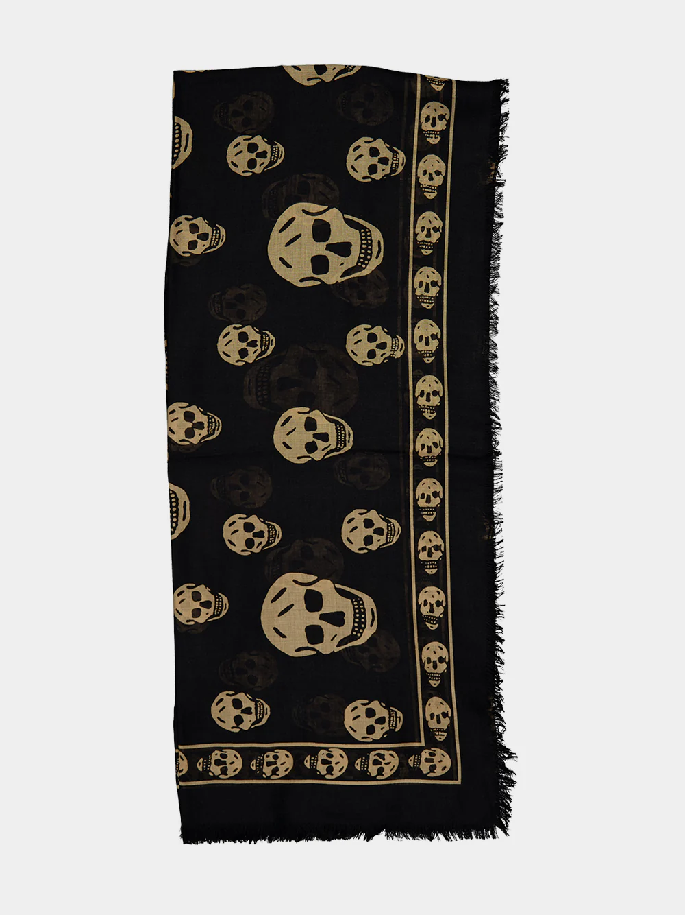 Black and Light Brown Classic Skull Scarf - Image 3