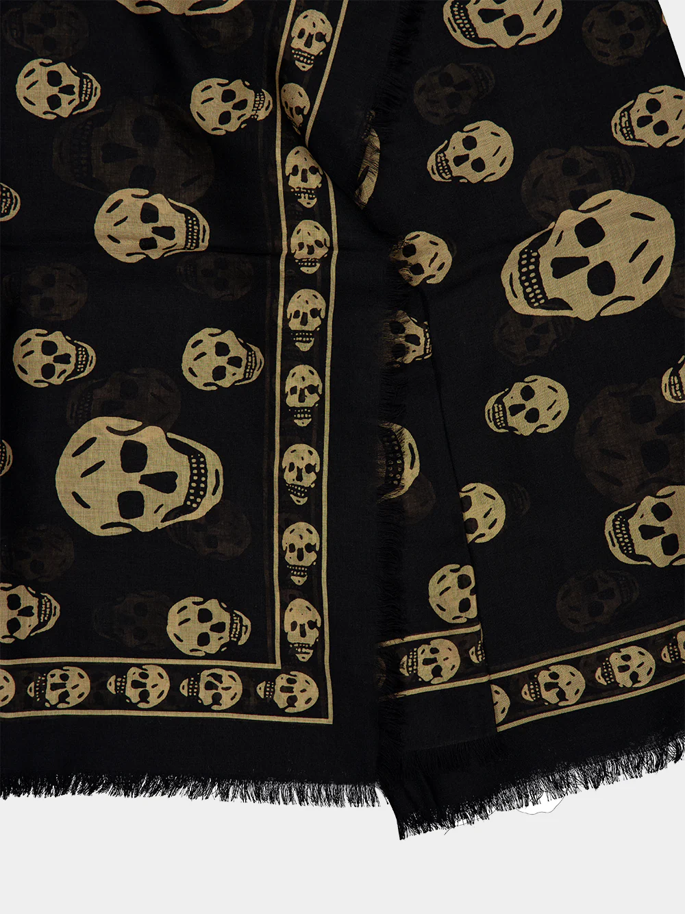 Black and Light Brown Classic Skull Scarf - Image 4