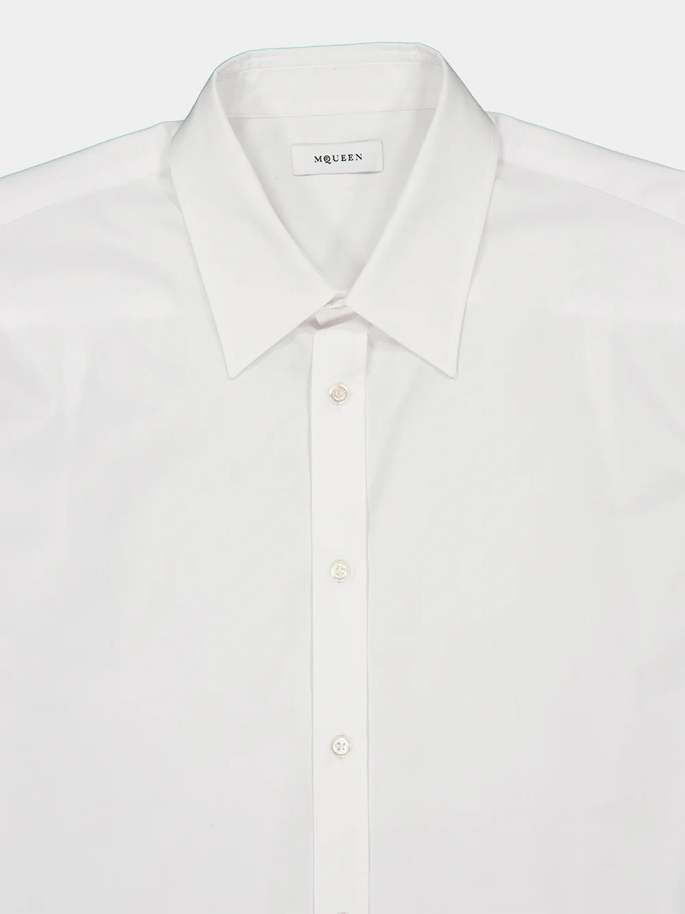 White Cotton Button-Up Shirt - Image 3