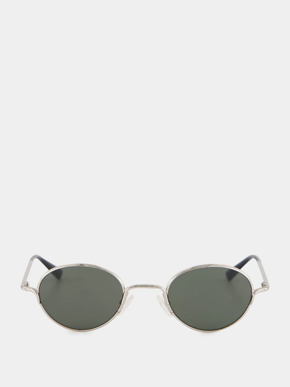 Silver Round Metal Sunglasses