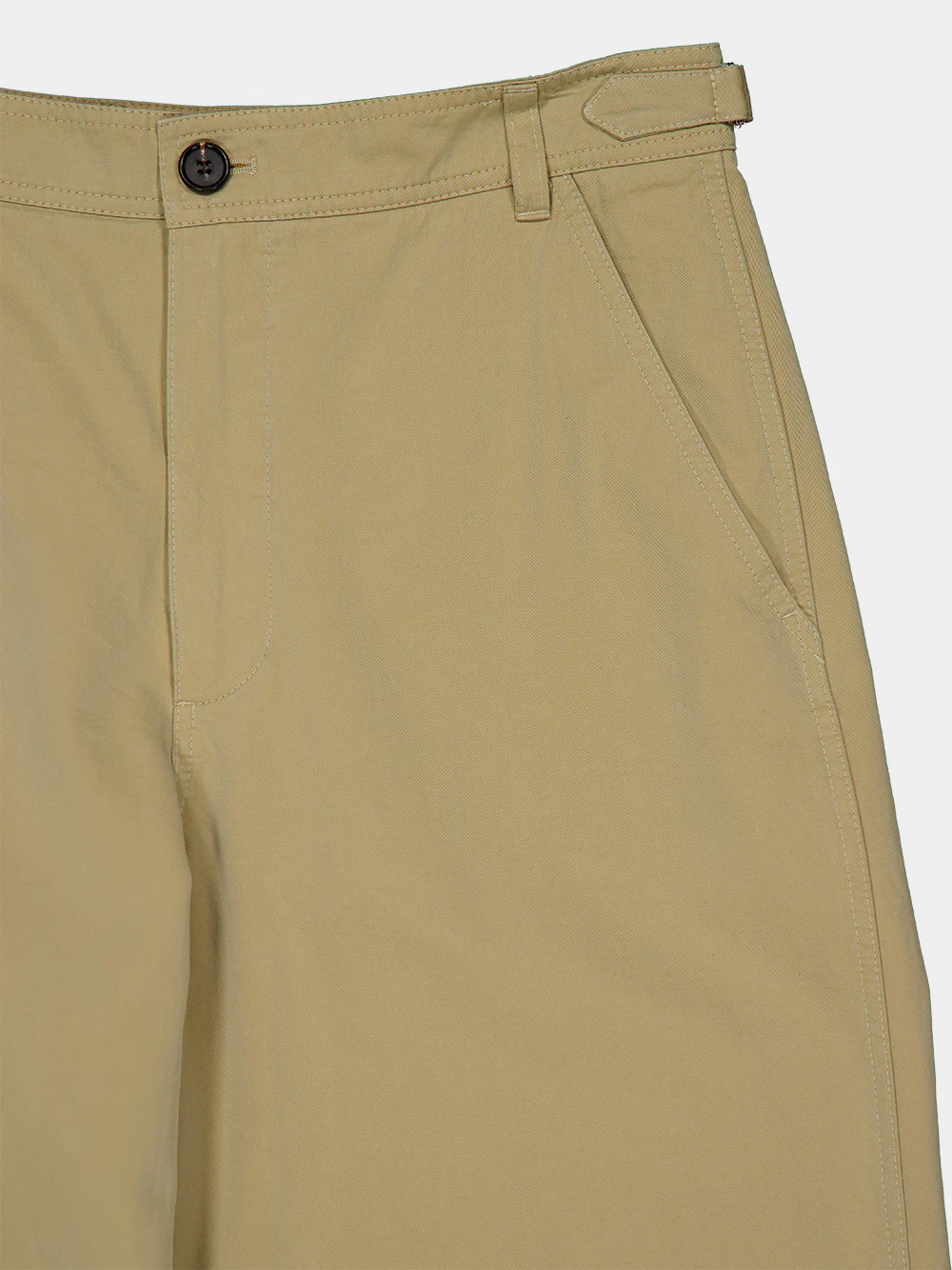 Beige Cotton Gabardine Chinos - Image 3
