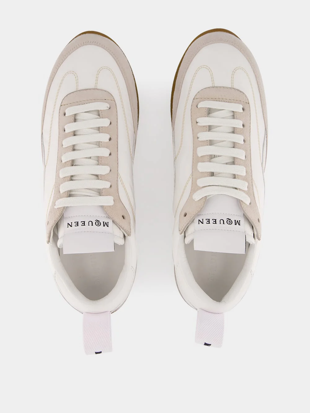 White and Beige EC1 Sneakers - Image 4