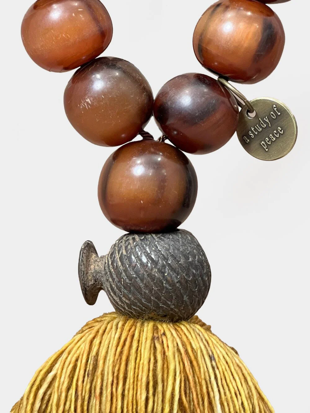 Merino Wool Yellow and Brown Sculpture - Image 3