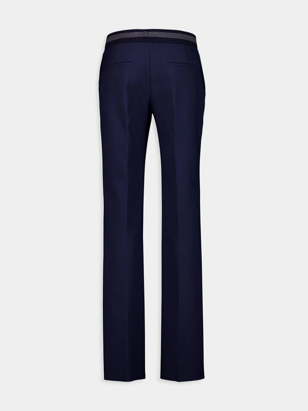 Mid-Rise Stripe-Detail Trousers - Image 3