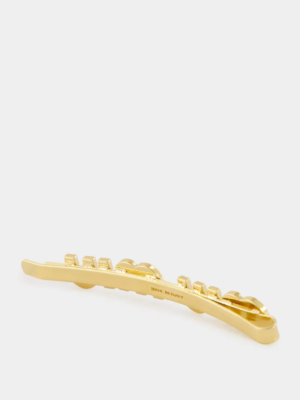 Black Enamel Logo Hair Clip - Image 3