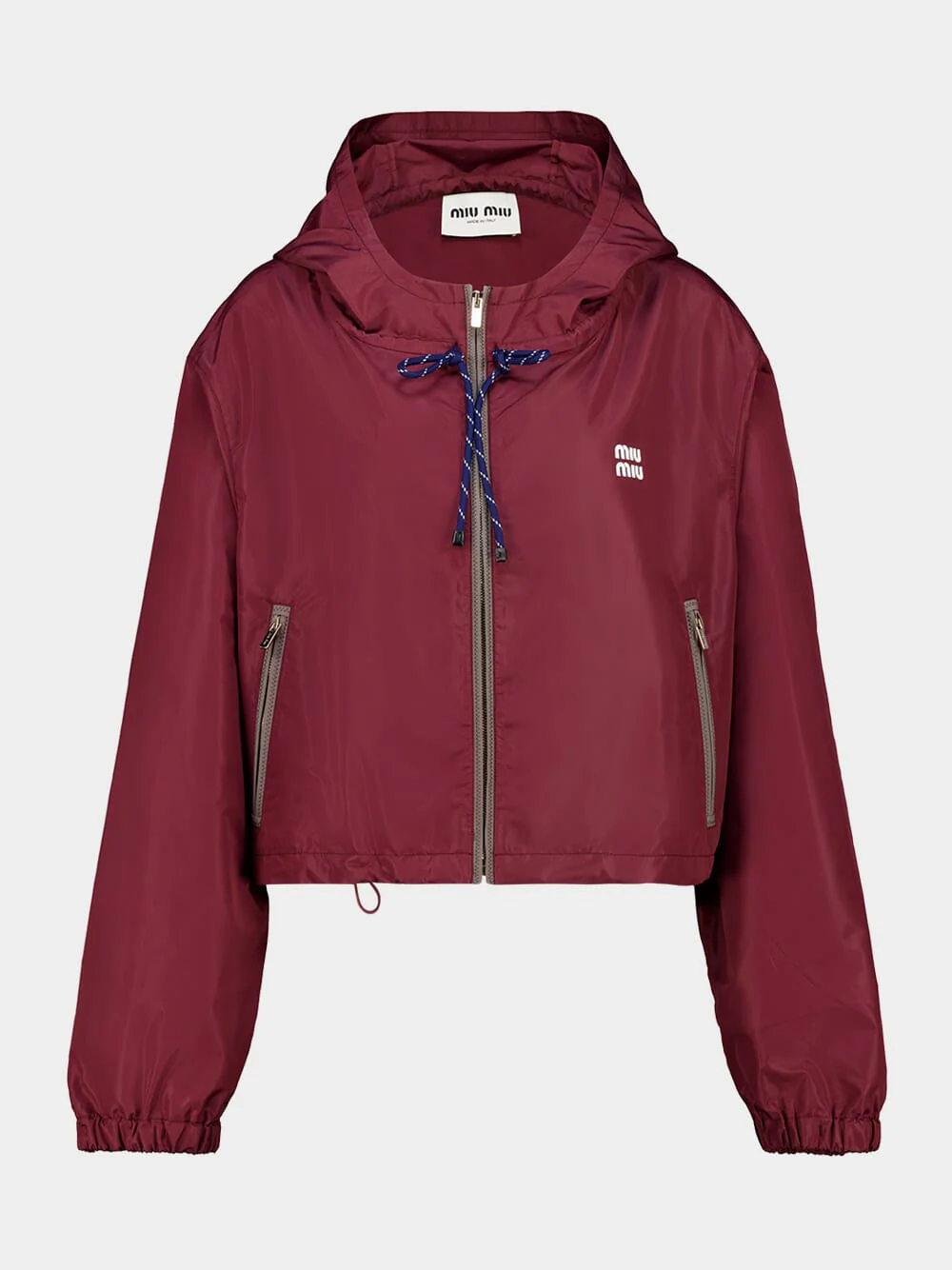 Amaranth Red Technical Fabric Blouson Jacket