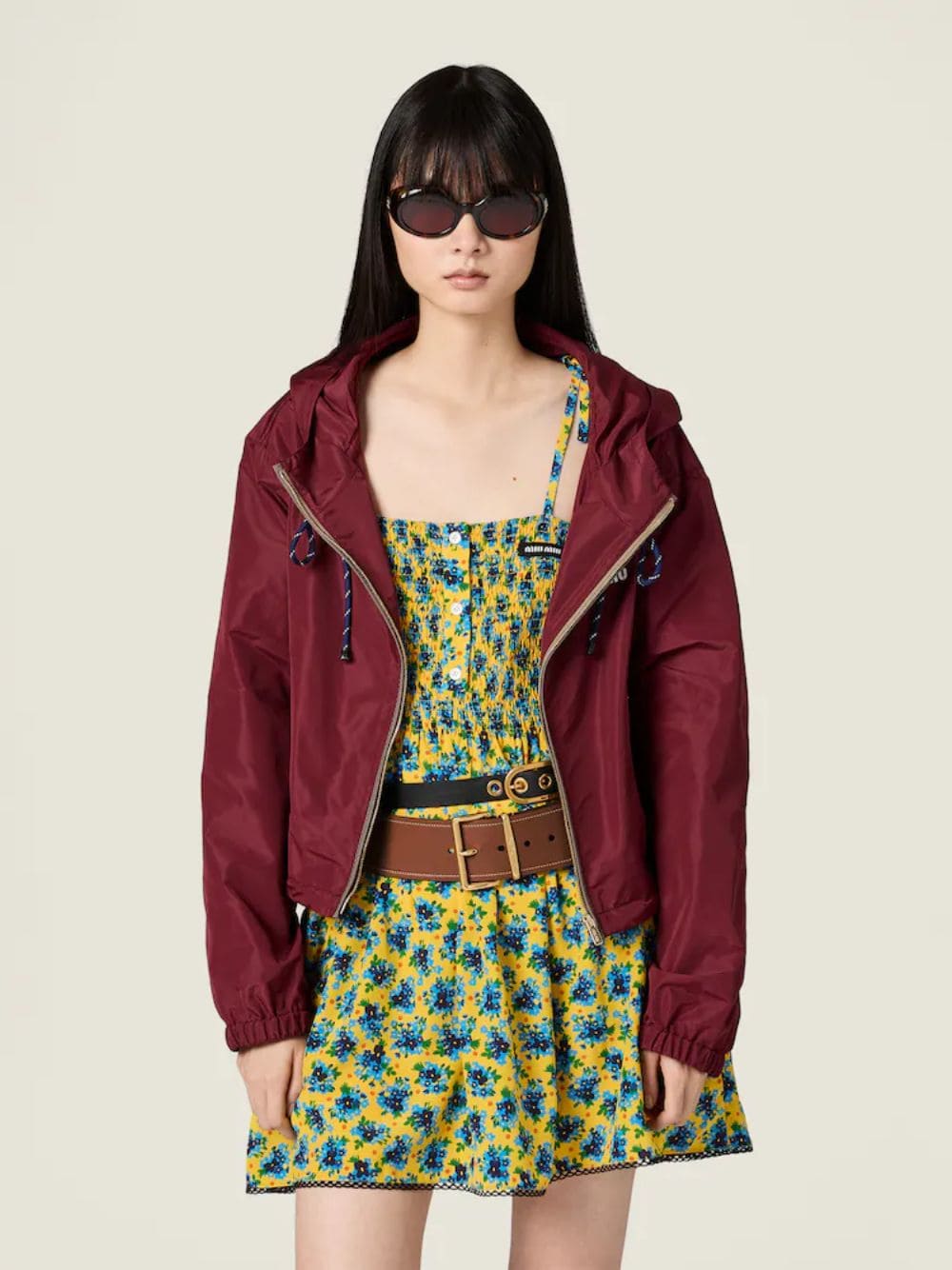 Amaranth Red Technical Fabric Blouson Jacket - Image 2