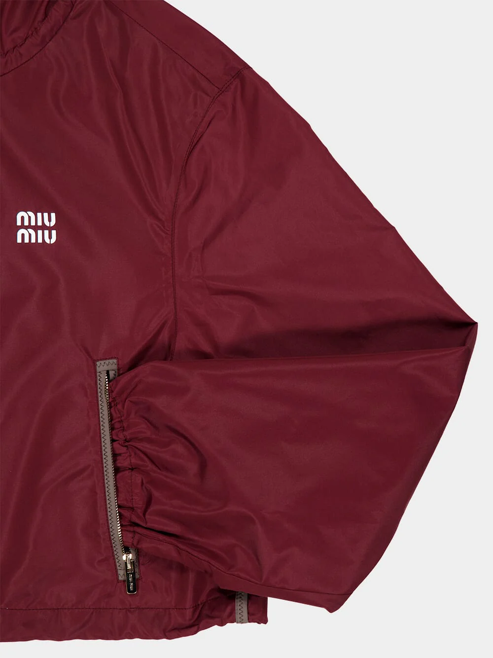 Amaranth Red Technical Fabric Blouson Jacket - Image 6