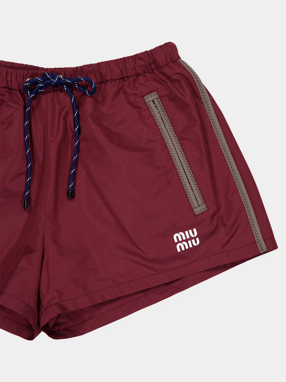 Amaranth Red Technical Fabric Shorts - Image 3
