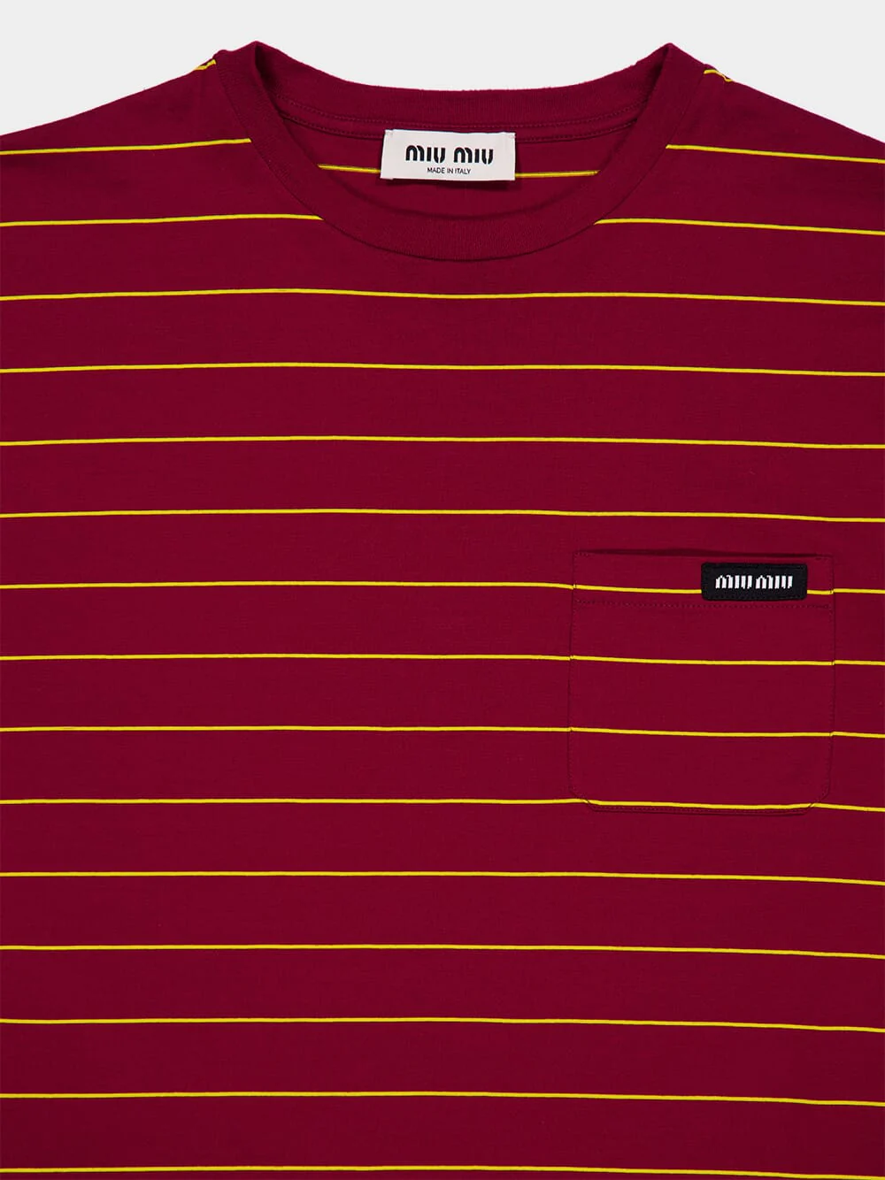 Amaranth Striped Cotton T-Shirt - Image 3