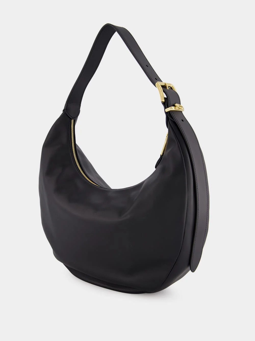 Black Leather Hobo Bag - Image 4