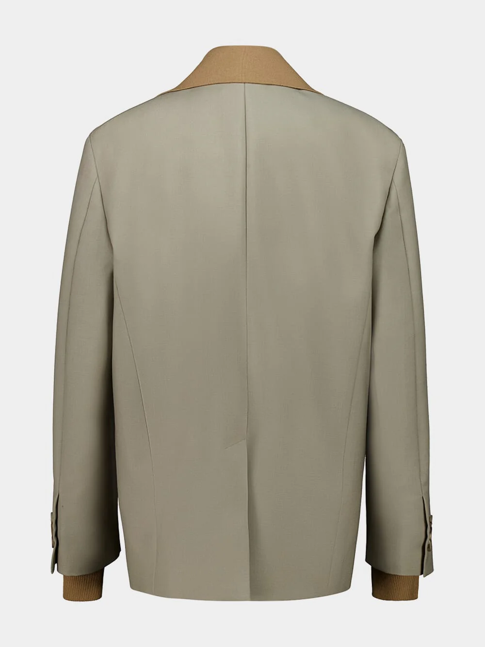 Beige Kid Mohair Single-Breasted Jacket - Image 4