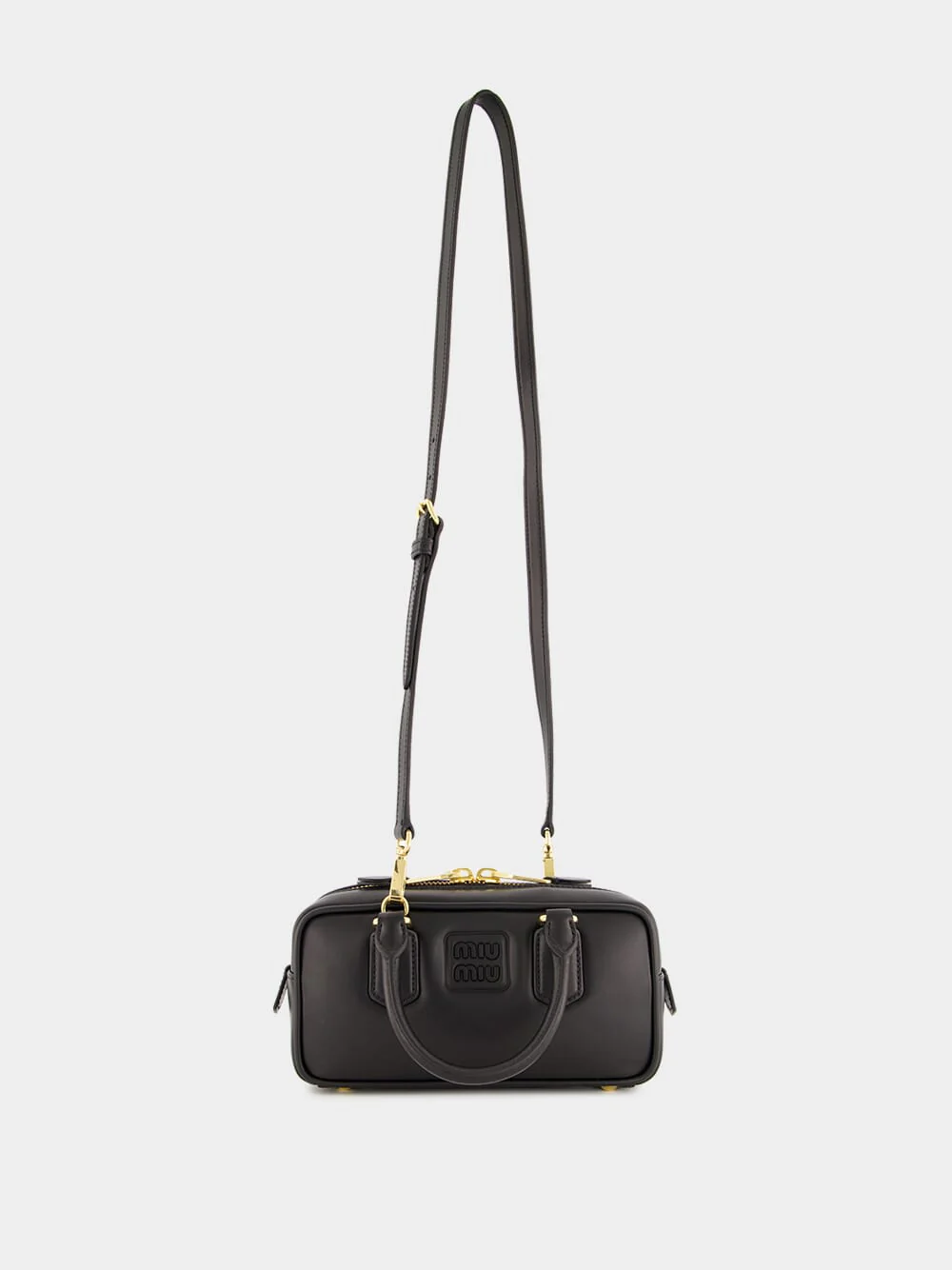 Black Arcadie Leather Top-Handle Bag - Image 2