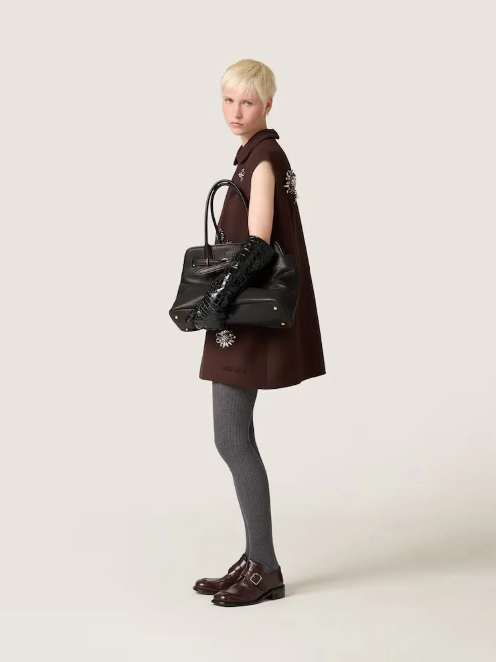 Black Aventure Large Nappa Leather Bag - Image 2