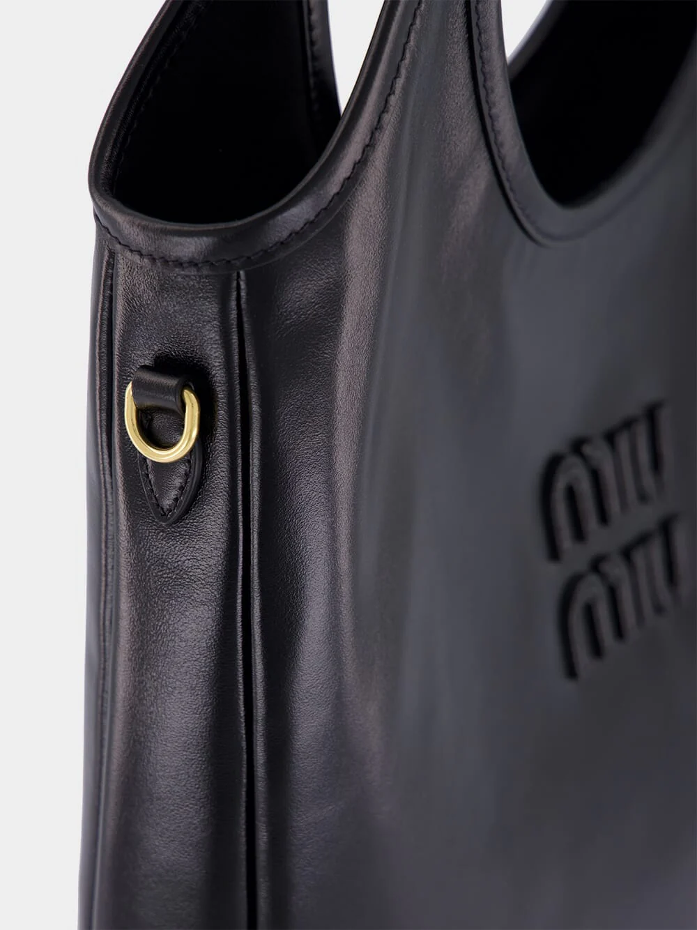 Black Leather Ivy Tote Bag - Image 10