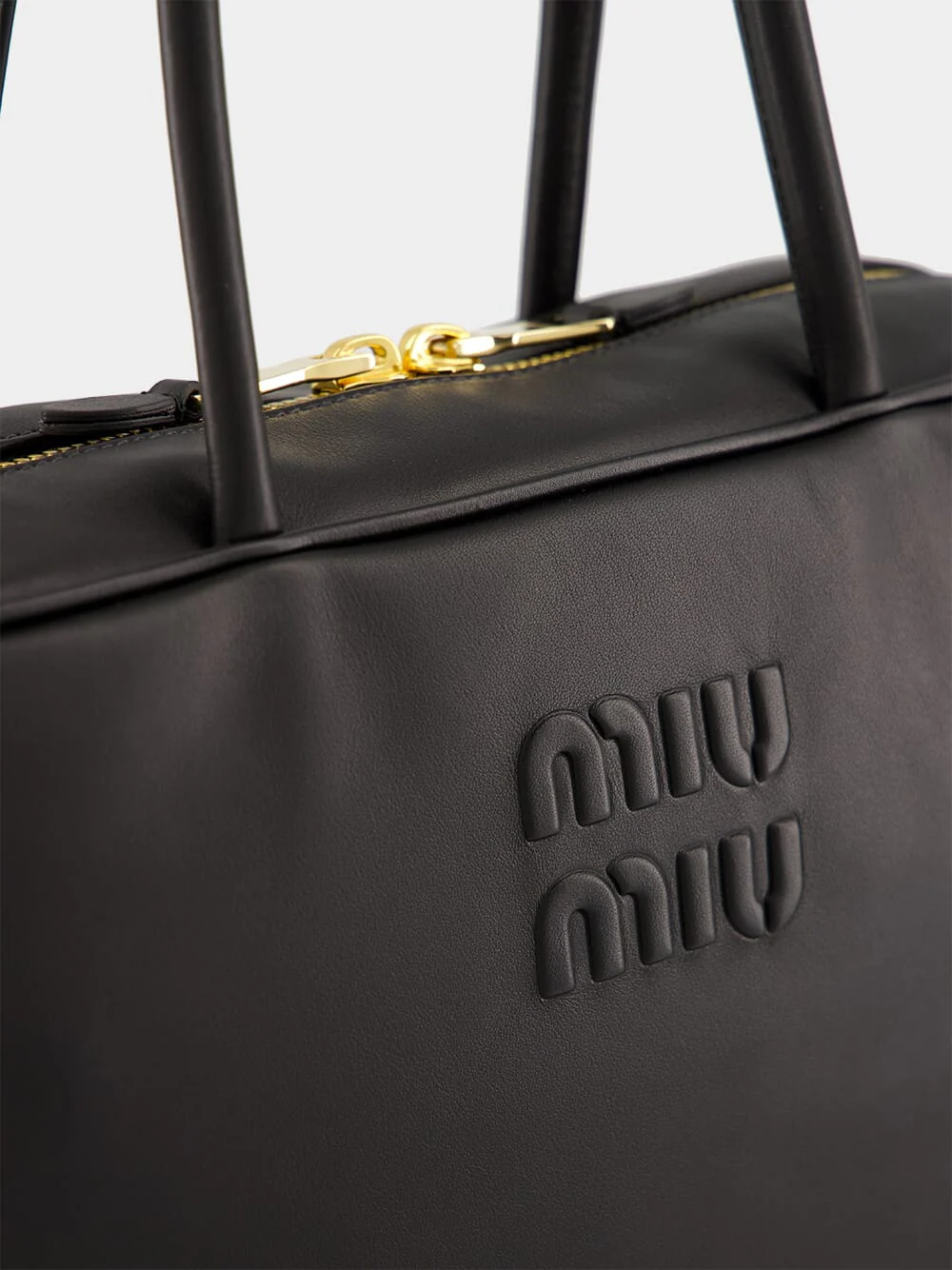 Black Leather Large Beau Bag - Image 9
